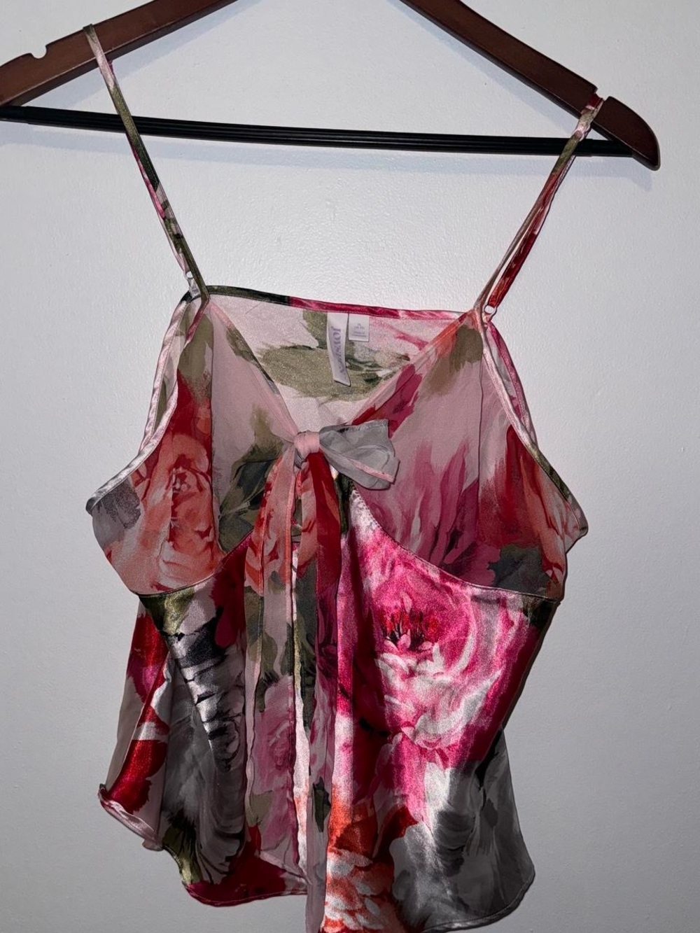 Joseph Pink Floral Satin Tie-Back Cami
